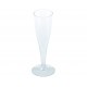 Verre à champagne avec pied amovible transparent